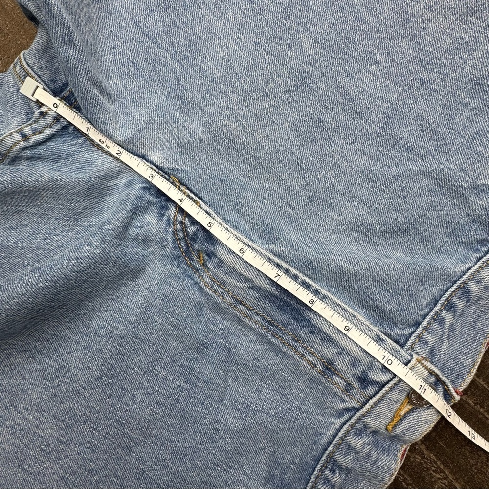 Levi's Blue Jean Shorts Distressed Cutoff size 16 - Picture 10 of 12